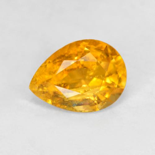 Clinohumite Orange moyen naturelle En forme de poire, 0.83 ct, SI-I1