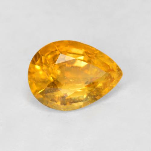 Clinohumite Orange moyen naturelle En forme de poire, 0.83 ct, SI-I1