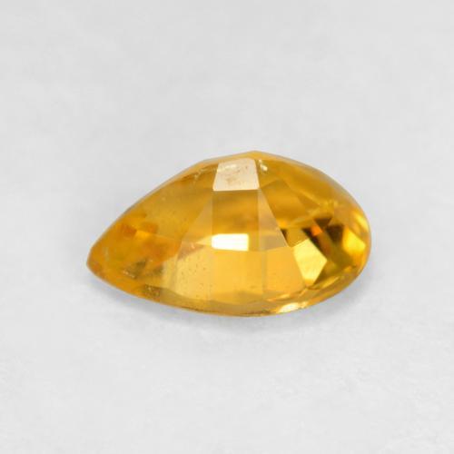 Clinohumite Orange moyen naturelle En forme de poire, 0.83 ct, SI-I1
