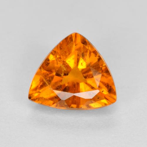 Clinohumite orange naturelle trillion, 0,87 ct, SI