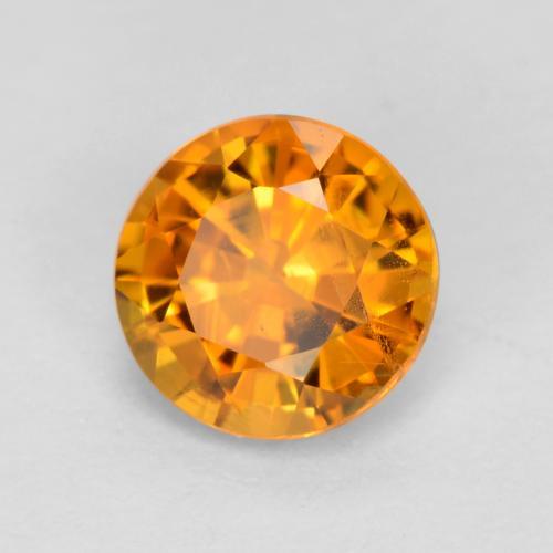 Clinohumite orange naturelle coupe roude, 0,48 ct, VS