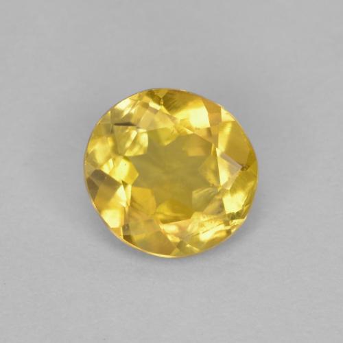 Clinohumite jaune naturelle coupe roude, 0,57 ct, VS-SI