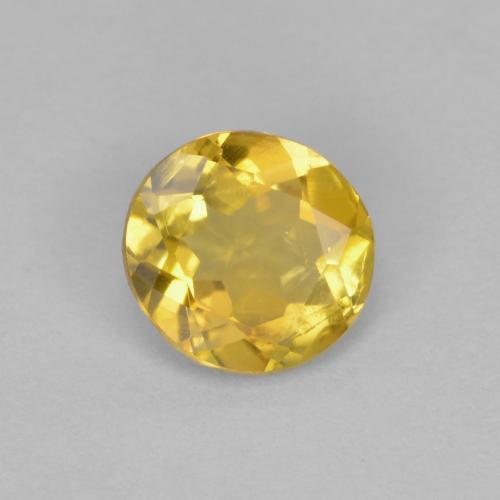 Clinohumite jaune naturelle coupe roude, 0,57 ct, VS-SI