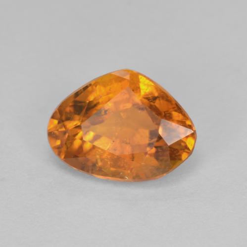 Clinohumite orange naturelle en forme de poire, 1,59 ct, VS-SI