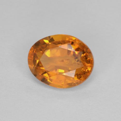 Clinohumite orange naturelle coupe ovale, 0,91 ct, SI