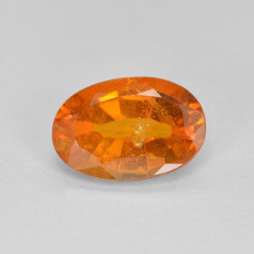 Clinohumite orange naturelle coupe ovale, 1,19 ct, SI-I1