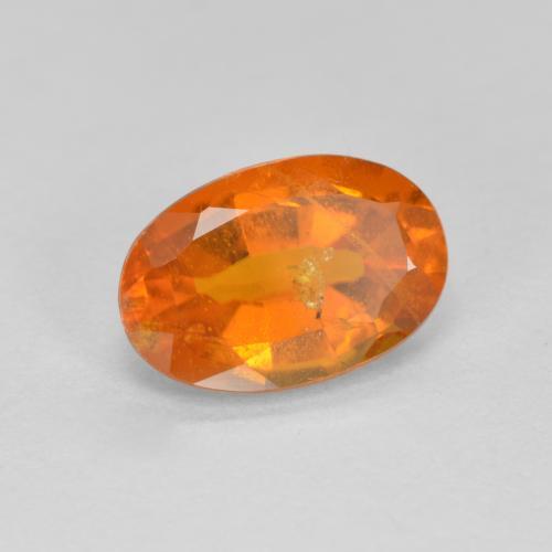 Clinohumite orange naturelle coupe ovale, 1,19 ct, SI-I1