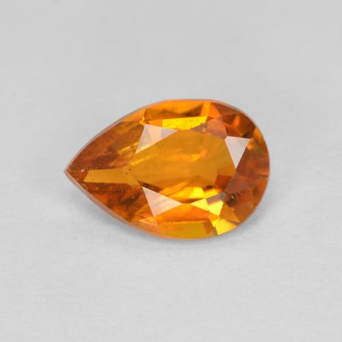 Clinohumite orange naturelle en forme de poire, 0,96 ct, SI