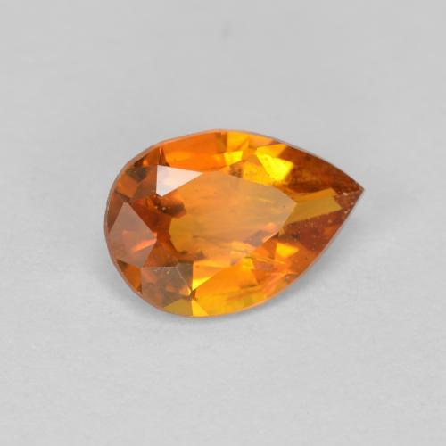Clinohumite orange naturelle en forme de poire, 0,96 ct, SI