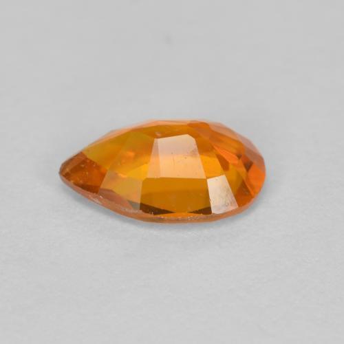 Clinohumite orange naturelle en forme de poire, 0,96 ct, SI