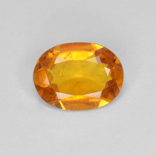 Clinohumite orange naturelle coupe ovale, 1,00 ct, SI