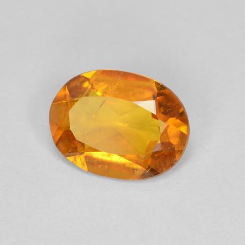Clinohumite orange naturelle coupe ovale, 1,00 ct, SI