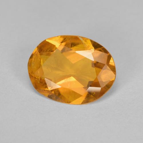 Clinohumite orange naturelle coupe ovale, 1,33 ct, SI