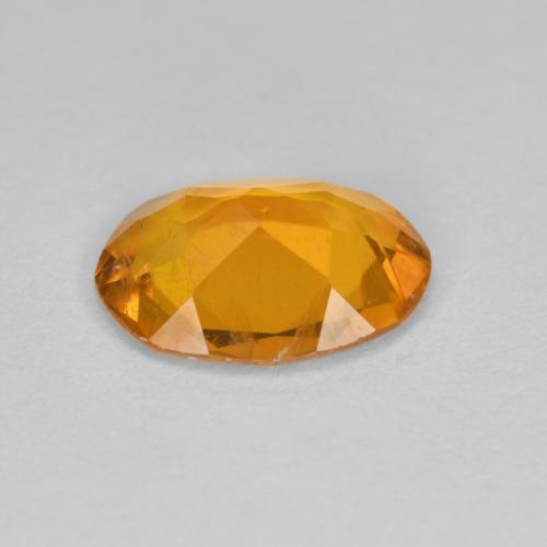 Clinohumite orange naturelle coupe ovale, 1,33 ct, SI