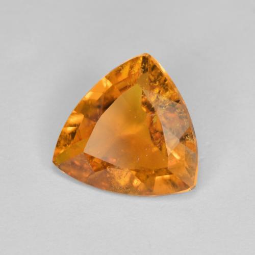 Clinohumite orange naturelle trillion, 1,45 ct, SI