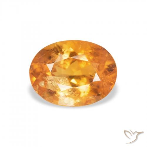 1.26ct Naturel Orange moyen Clinohumite, ovale, SI-I1