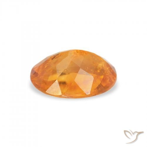 Clinohumite Orange moyen naturelle ovale, 1.26 ct, SI-I1