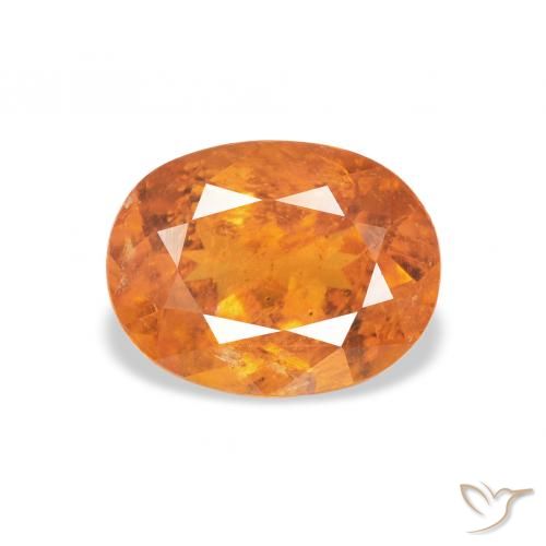 1.90ct Naturel Orange rougeâtre Clinohumite, ovale, SI-I1