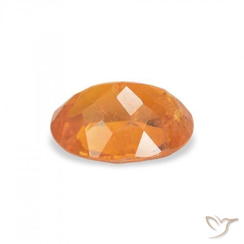 Clinohumite Orange vif naturelle ovale, 1.29 ct, SI-I1