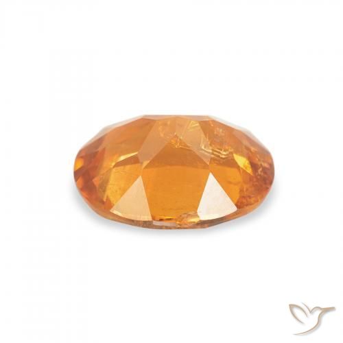 Clinohumite Orange moyen naturelle ovale, 1.29 ct, SI-I1
