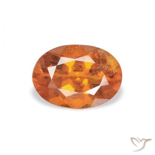 0.89ct Naturel Orange foncé Clinohumite, ovale, SI