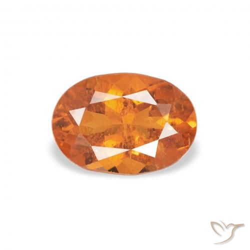 0.75ct Naturel Orange moyen Clinohumite, ovale, SI