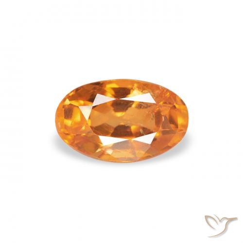 0.40ct Naturel Ambre orange Clinohumite, ovale, SI