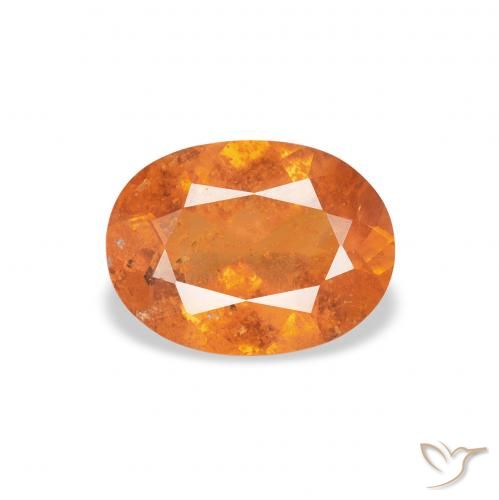 1.17ct Naturel Orange moyen Clinohumite, ovale, SI
