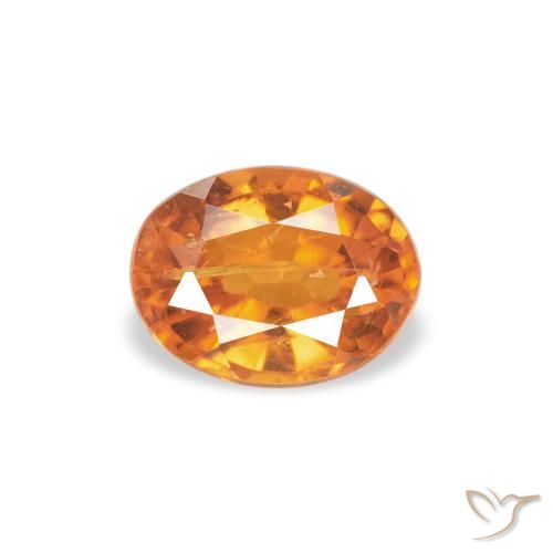 0.66ct Naturel Orange moyen Clinohumite, ovale, SI