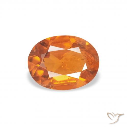 1.04ct Naturel Ambre orange Clinohumite, ovale, SI