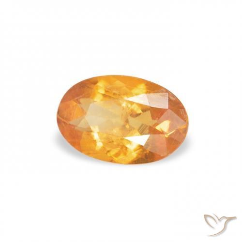 Clinohumite Medium Light-Orange naturelle ovale, 0.39 ct, SI