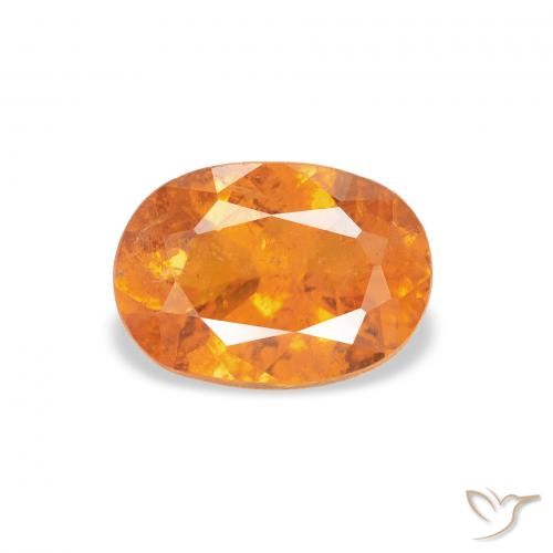 1.24ct Naturel Orange vif Clinohumite, ovale, SI