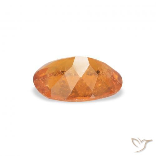 Clinohumite Orange vif naturelle ovale, 1.24 ct, SI