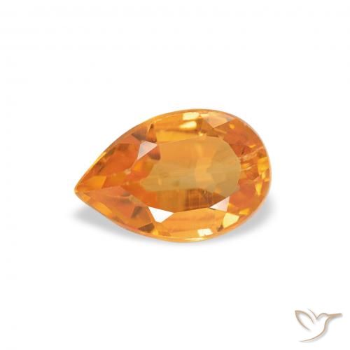 0.75ct Naturel Orange moyen Clinohumite, En forme de poire, SI