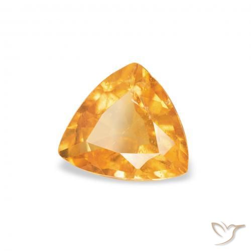 Clinohumite Orange moyen naturelle Trillion, 0.78 ct, SI