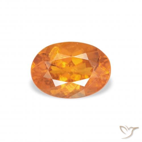 0.85ct Naturel Orange moyen Clinohumite, ovale, SI
