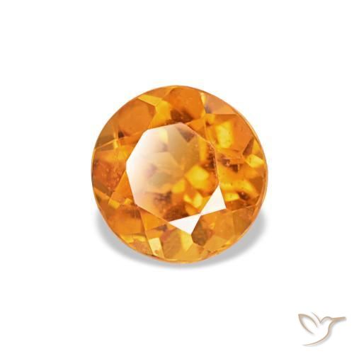 Clinohumite orange naturelle coupe roude, 0,28 ct, VS-SI