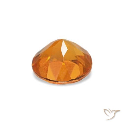 Clinohumite orange naturelle coupe roude, 0,28 ct, VS-SI