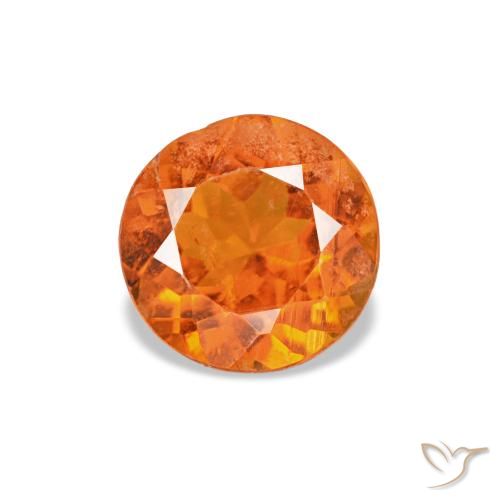 Clinohumite orange de 0,43 ct, rond, SI