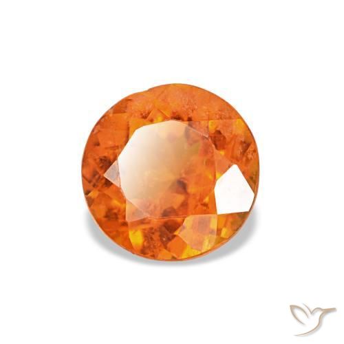 Clinohumite orange naturelle coupe roude, 0,43 ct, SI