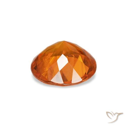 Clinohumite orange naturelle coupe roude, 0,43 ct, SI