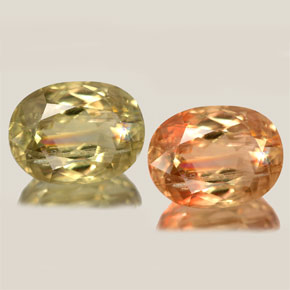 Diaspore à changement de couleur  naturelle coupe ovale, 6,98 ct, SI