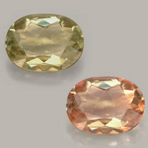 Diaspore à changement de couleur  naturelle coupe ovale, 3,50 ct, VS-SI