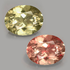 Diaspore à changement de couleur  naturelle coupe ovale, 4,26 ct, VS-SI