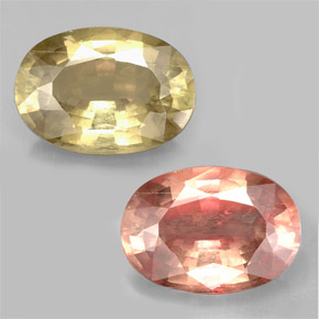Diaspore à changement de couleur  naturelle coupe ovale, 6,44 ct, SI
