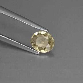 Diaspore à changement de couleur  naturelle coupe ovale, 0,71 ct, VVS-VS