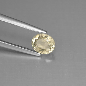 Diaspore à changement de couleur  naturelle coupe ovale, 0,63 ct, VS
