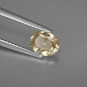 Diaspore à changement de couleur  naturelle coupe ovale, 0,74 ct, VVS-VS