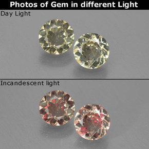 Achetez naturel ct  diaspore à changement de couleur gems, coupe roude, en provenance turquie chez gemselect. en stock, livraison internationale!