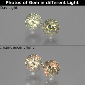 Achetez naturel ct Vert / rose Diaspore Couleur Changeant gems, Coupe roude, En provenance Turquie chez GemSelect. En stock, livraison internationale!